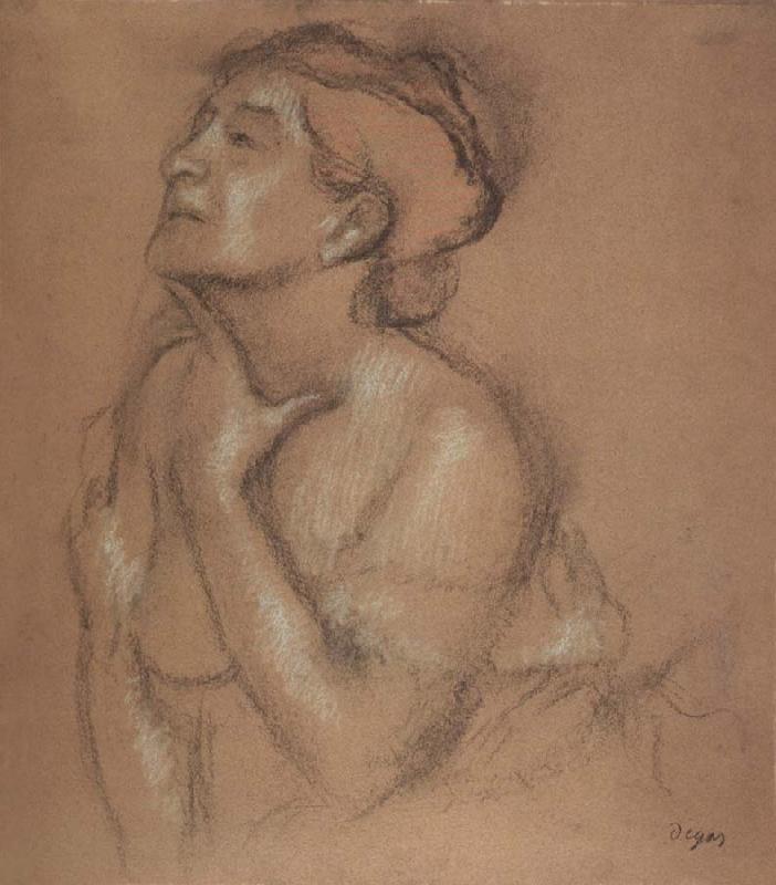 Edgar Degas Half-Langth Study of a Woman oil painting picture